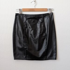 Stormy Leather San Francisco Vintage Black Leather Mini Skirt